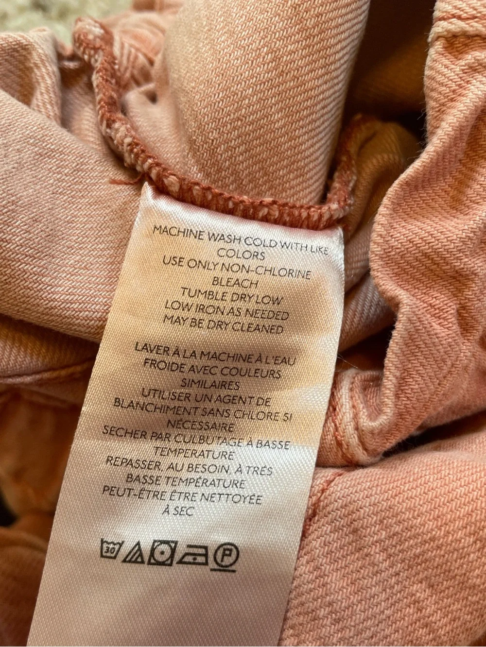 Pilcro Wide-Leg Cropped Pants in Dusty Peach